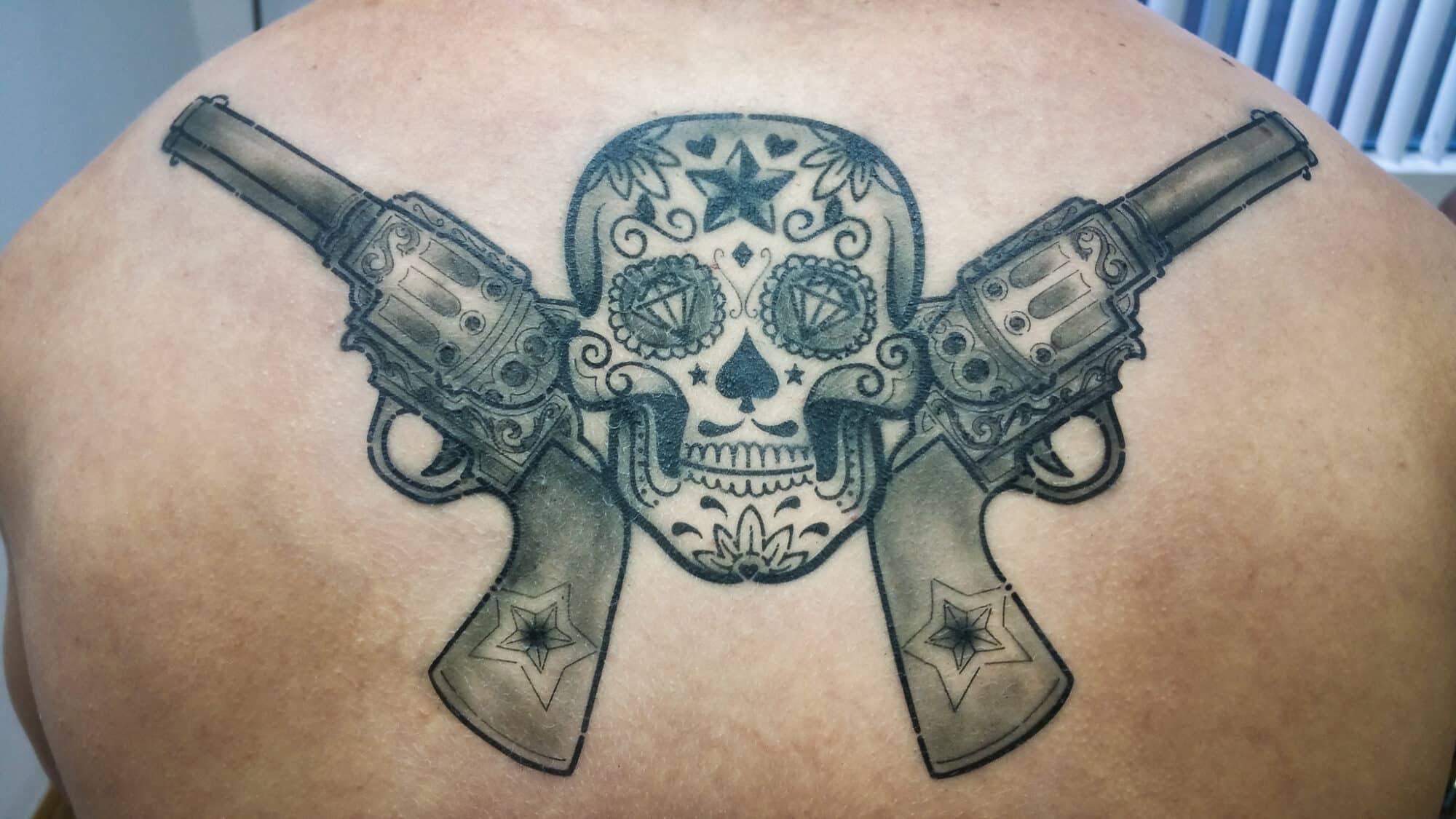 Chicano Style Sugar Skull by Tat Bar Las Vegas