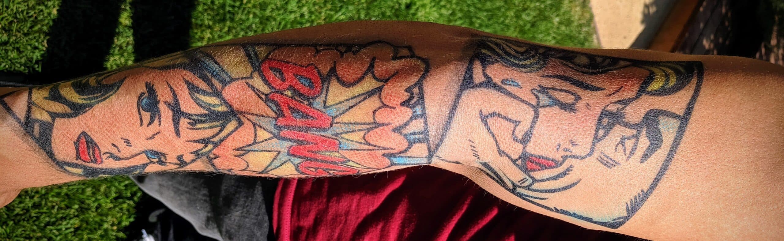 Lichtenstein Airbrush Tattoo