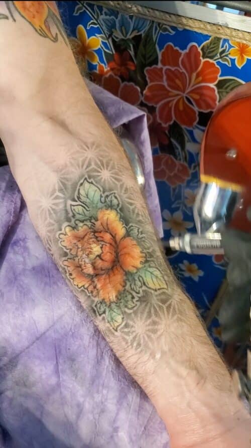 Peony Test Tattoo at Tat Bar Las Vegas