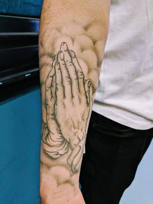 Tat Bar Las Vegas Temporary Airbrush Tattoo Chicano Tattoo Chicano Praying Hands 23