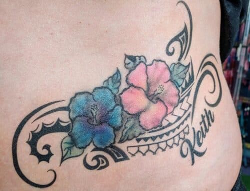 Tat Bar Las Vegas Temporary Airbrush Tattoo Floral Tattoo 61