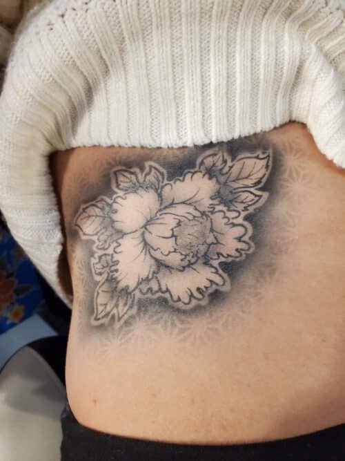 Tat Bar Las Vegas Temporary Airbrush Tattoo Floral Tattoo 62