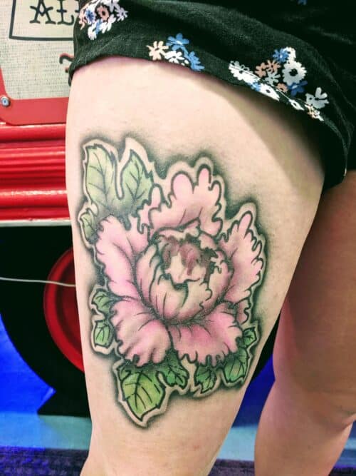 Tat Bar Las Vegas Temporary Airbrush Tattoo Floral Tattoo 73