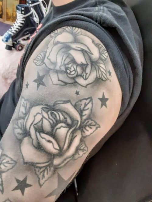 Tat Bar Las Vegas Temporary Airbrush Tattoo Rose Tattoo 2020 2