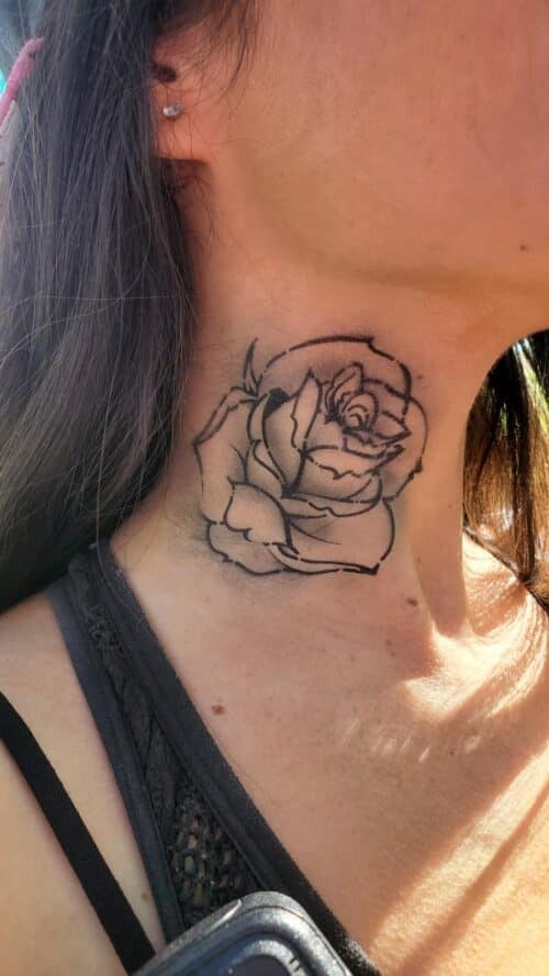 Tat Bar Las Vegas Temporary Airbrush Tattoo Rose Tattoo 2022 3