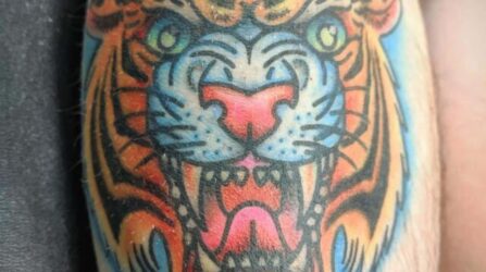 Tat Bar Las Vegas Temporary Airbrush Tattoo Tiger Tattoo