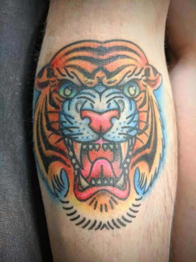 Tat Bar Las Vegas Temporary Airbrush Tattoo Tiger Tattoo