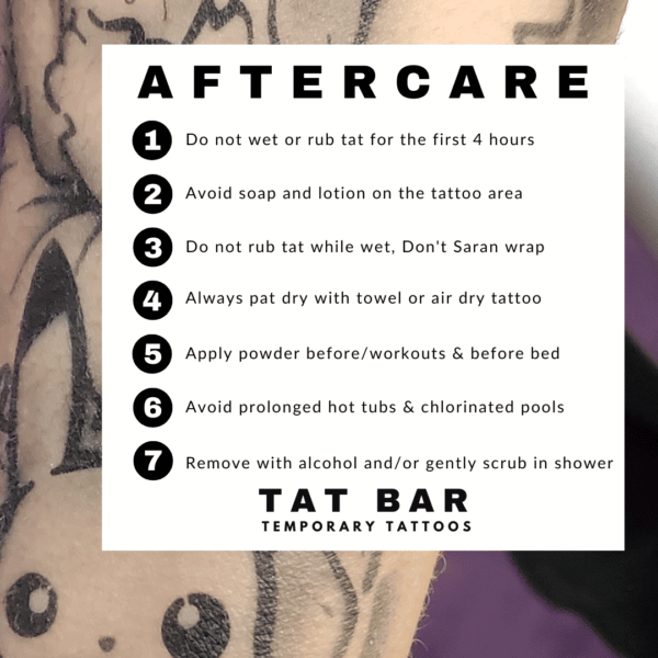 Tat Bar Care Instructions